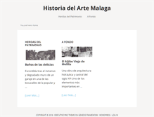 Tablet Screenshot of historiadelartemalaga.es